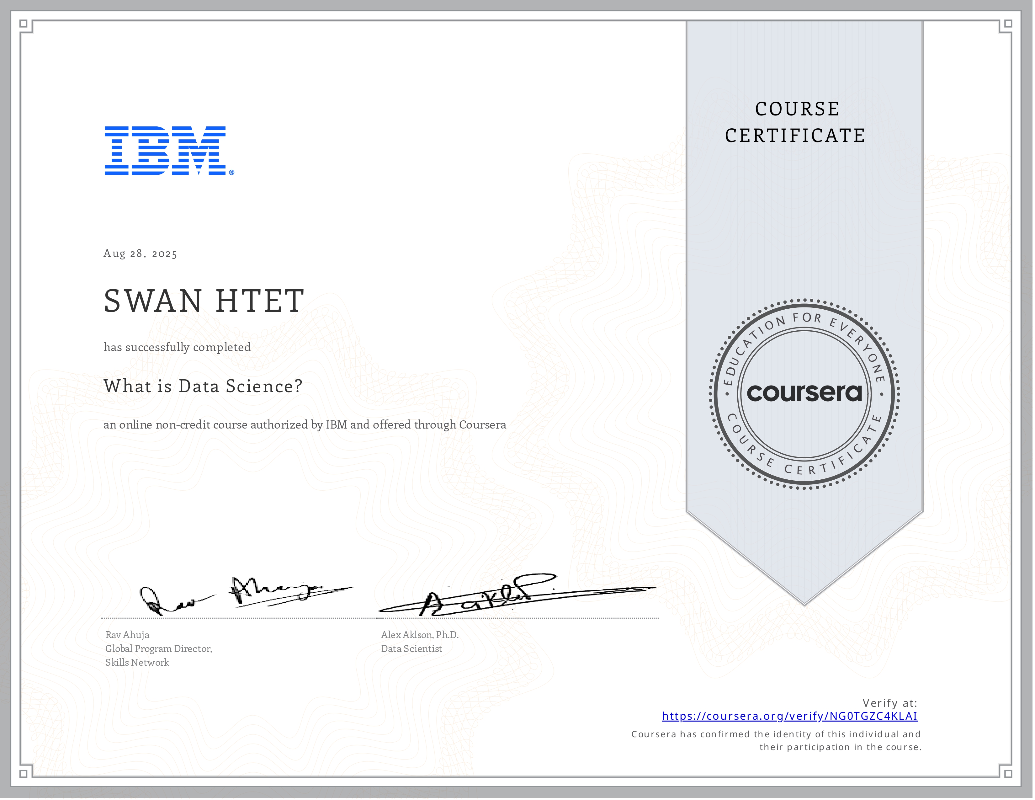 Data Science Certificate
